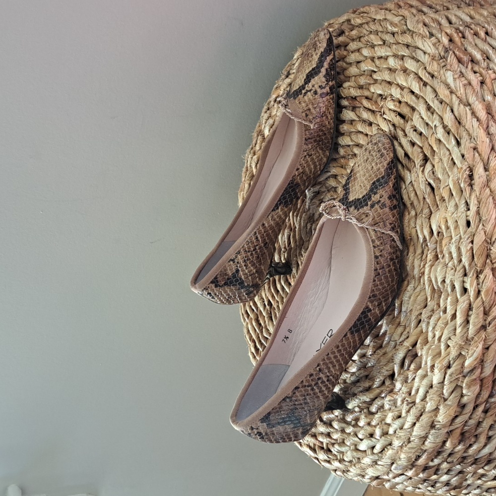 Paul Mayer Attitudes Womens Snakeskin Leather Pointed Toe Kitten 1.5" Heel S-7.5